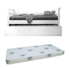 Imagem de Bicama Babá Júlia Branco Brilho com 2 Colchões  Carolina - Carolina Ba