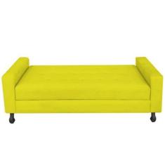 Imagem de Recamier Calçadeira Sofá Lady 90cm Solteiro Baú Quarto Sala Suede Amar