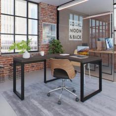 Imagem de Escrivaninha em L Yon Operacional 120x70x75 Terracota/Preto