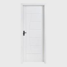 Imagem de Kit Porta Pronta Maciça 214x89cm Eucalipto Direita Pm78 Solar Cruzeiro Portas Branco