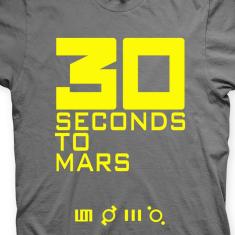 Imagem de Camiseta Thirty Seconds To Mars Chumbo e  em Silk 100% Algodão
