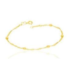 Imagem de Pulseira Rommanel Banhado A Ouro Fio Singapura Com Bolinhas 551370
