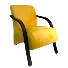 Imagem de Poltrona Decorativa Stilo Suede  Com Braços Em Madeira -Dora Bela
