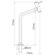 Imagem de Torneira Lavatório DL08 Bica Media Mesa 1/4 Volta Cromada