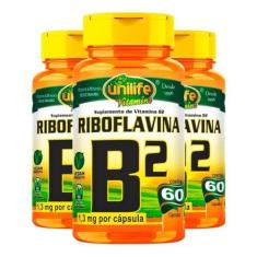 Imagem de Riboflavina Vitamina B2 500mg Unilife 60 Cápsulas 3un