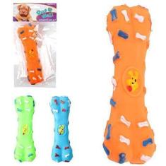 Imagem de Brinquedo Para Cachorro Modelo Osso Com Som Colors 17cm - Wellmix