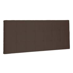 Imagem de Cabeceira Painel Estofada Cama Box Casal 140cm Suede Café