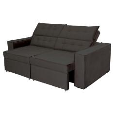 Imagem de Sofá Austrália 3,00m 5 Lugares Retrátil E Reclinável D35 - Preto