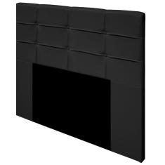 Imagem de Cabeceira Cama Box Casal 140Cm D10 Esmeralda Corano Preto