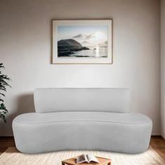 Imagem de Sofá Orgânico 160cm 2 Lugares Antonela Cinza Claro