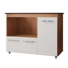 Imagem de Balcão para Cooktop com 3 Portas Ana Savana/Off White - Moblis