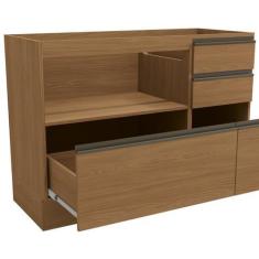 Imagem de Balcão de Cozinha 1200mm 1 Porta 4 Gavetas de Madeira - Kappesberg