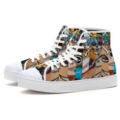 Imagem de Tênis Cano Alto Série Anime One Piece 6 Luffy-Unissex