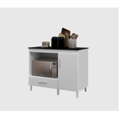 Imagem de Balcão Gabinete Suporte Microondas Porta E Gaveta Classic - Lojas Prim