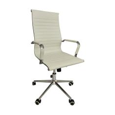 Imagem de Cadeira Office com Rodízio e Encosto Esteirinha Alta Branco
