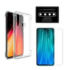 Imagem de Kit Capinha Antiqueda Reforçada + Película Vidro + Película Câmera Compatível Xiaomi Redmi Note 8 Pro