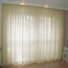 Imagem de Cortina Voil Priori Sala Quarto 3,00m x 2,50m Ilhós Cromado - Palha