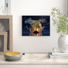 Imagem de Quadro Decorativo Fotografia Noite Na Ilha 34x23cm