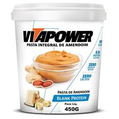 Imagem de Pasta de Amendoim Integral - 450g Blank Protein - Vitapower