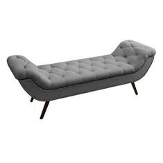 Imagem de Recamier Divã Odessa P04 140 cm Suede Cinza TCA 940 - Amarena Móveis