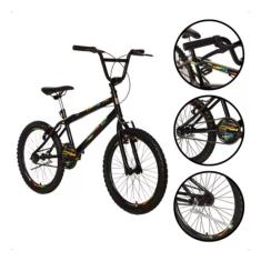 Imagem de Bicicleta Cross Aro 20 Freio V-brake Com Apoio Lateral Preto Fosco Vellares