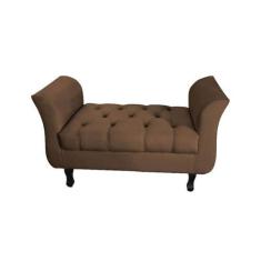 Imagem de Divã Recamier Barcelona - 1,20 Suede - Marrom - Renascer Decor