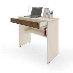 Imagem de Escrivaninha Para Computador Multiuso Quarto Sala Escritorio 1 Gaveta (Off White)