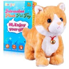 Imagem de Robô de pelúcia Cat Marsjoy Yellow Interactive Meow com controle