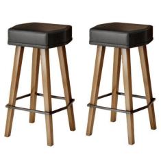 Imagem de Kit 2 Banquetas Alta sem Encosto Banquinho Cozinha Bar Balcão Melhor P