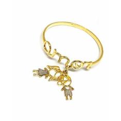 Imagem de Anel de ouro 18k Amor com pingentes  filhos - Elegancy Joias