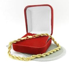 Imagem de Pulseira Masculina 19cm 5mm Largura Folheada Ouro Pl214