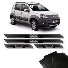 Imagem de Kit Soleira Diamante Fiat Novo Uno Way Com Protetor De Porta