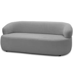 Imagem de Sofá 2 Lugares Living Orgânico Sala De Estar 140cm Conka F05 Bouclê Cinza Mpozenato