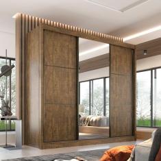 Imagem de Guarda Roupa Casal 3 Portas 6 Gavetas 100% MDF Texas D Doro Moveis Ypê/Off White