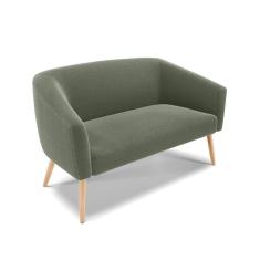 Imagem de Sofá Namoradeira 2 Lugares Pé Palito Natural Stella Bouclê Menta D03 - D`Rossi
