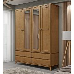 Imagem de Guarda Roupa Finestra Prata 4 Portas 4  Gavetas