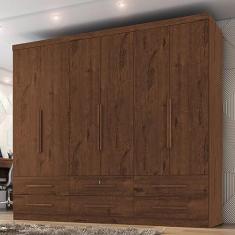 Imagem de Guarda Roupa Casal 6 Portas 6 Gavetas Maximus Plus Jacarandá