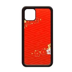Imagem de Capa com padrão Sakura vermelho dourado Japão para iPhone 12 Pro Max para Apple Mini Mobile Case Shell