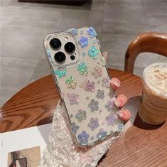 Imagem de Capa de telefone rígida transparente luxo Aurora Laser Glitter para iPhone 13 11 14 14 Plus 13 12 Pro Max 11 Capa macia transparente fofa, F, para iPhone 11ProMax