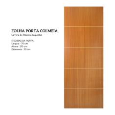 Imagem de Porta Madeira Modelo Colmeia Frisada 4009 - 70x210 x 3,5 Jequitibá - Alamo