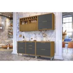 Imagem de Kit De Cozinha 4 Peças Imperatriz (2 Balcões + 2 Aéreos) C4p23 Freijo/