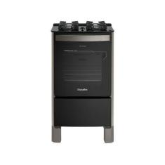 Imagem de Fogão 4 Bocas Esmaltec Preto Mesa de Vidro Esmeralda Glass, Preto e Pr