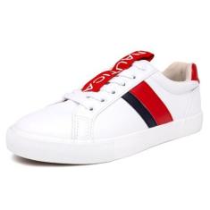 Imagem de Nautica Tênis feminino moderno com cadarço e tênis casual feminino, Fita vermelha a vapor, 38