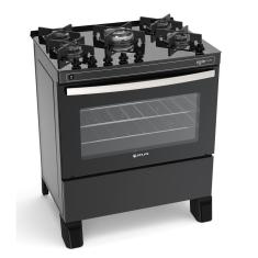 Imagem de Fogão Atlas 5 bocas preto com mesa de vidro - Agile Glass