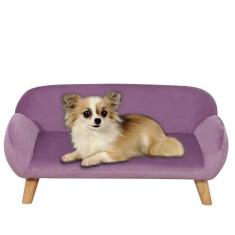Imagem de Cama de gato/Cama de cachorro de tecido de veludo de luxo/Sofás e cadeiras para cães com design moderno/moldura de madeira durável sofá para gatos/sofá para cães com pés sólidos/sofá para cães