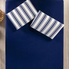 Imagem de Jogo de lençol Casal 3pç fio penteado 100% algodão  - SAFIRA ENXOVAIS,