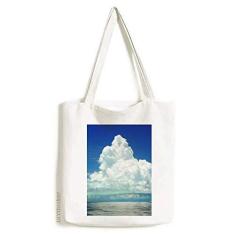 Imagem de Bolsa de lona com imagem de natureza e céu oceano, bolsa de compras casual