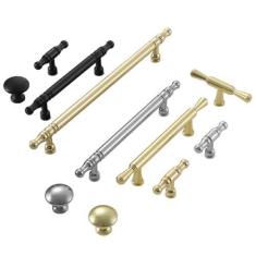 Imagem de Maçaneta da porta do guarda-roupa, maçaneta da cômoda, puxador para móveis, preto, dourado, prateado, redondo