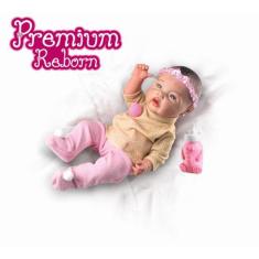 Imagem de Boneca Bebê Reborn Brinquedo Menina Pode Dar Banho - Milk Brinquedos