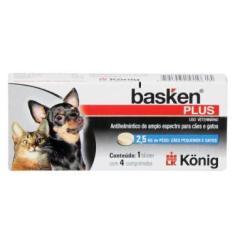 Imagem de Vermífugo Basken Plus  p Cães e Gatos até 2,5kg - c4 Comp. - Konig